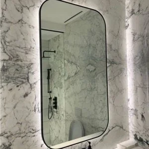 Gương dán tường nhà tắm led sau gương chống ố mốc - Glasskitchen ...