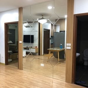 Gương ghép trang trí mẫu con rô