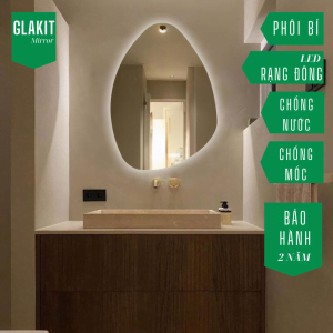 Gương led cảm ứng hình giọt nước cho nhà tắm