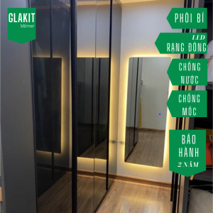 Gương toàn thân treo tường có led cảm ứng