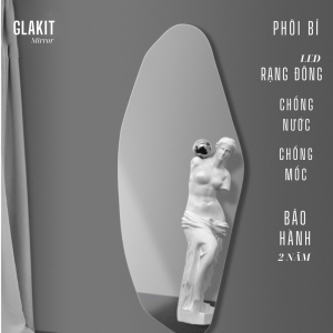 Gương Đèn Led Toàn Thân Hình Viên Đá 2 Gương led toàn thân hình viên đá