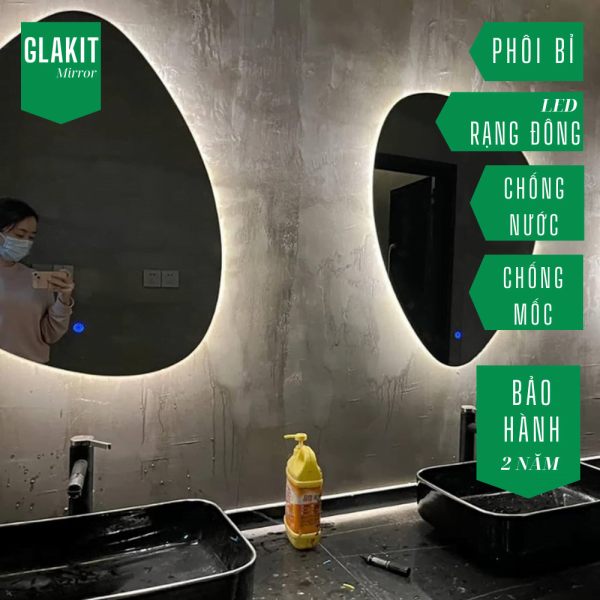 Gương lavabo hình giọt nước