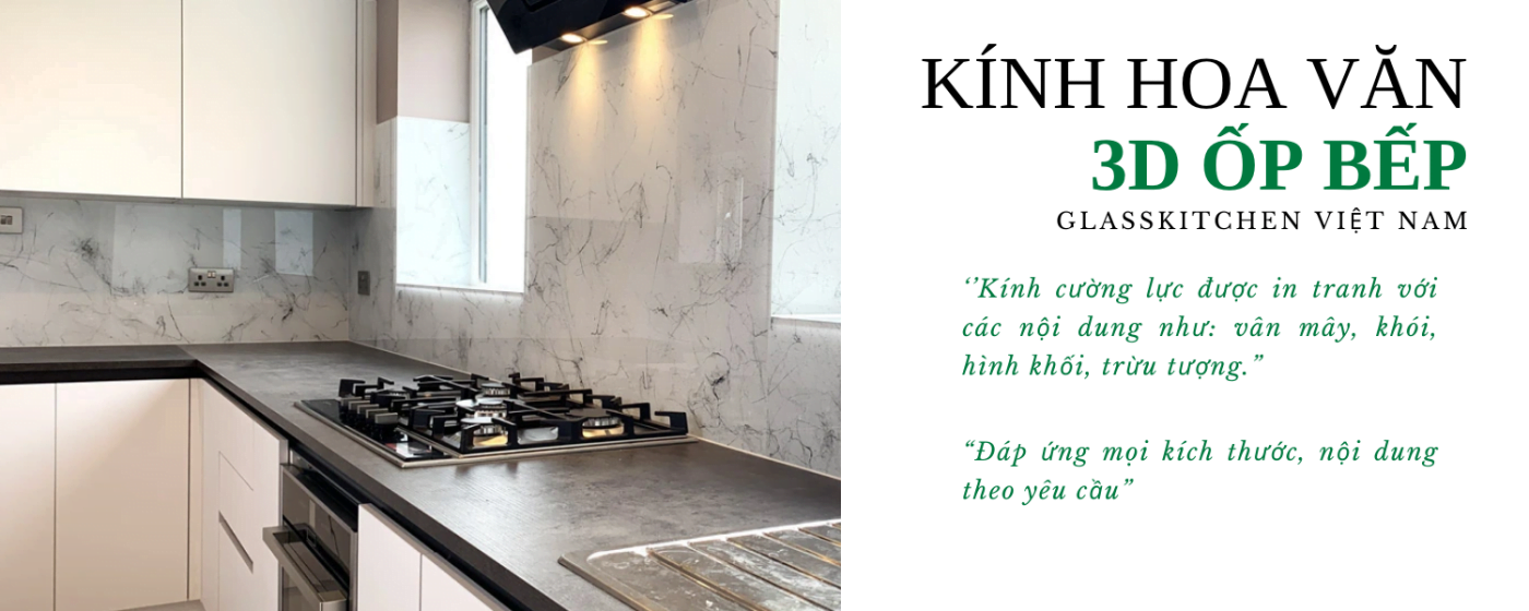 Kính ốp bếp hoa văn 3d