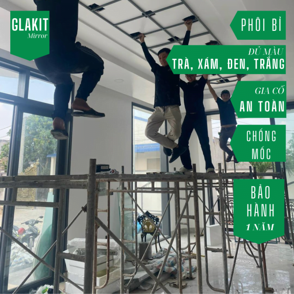 Thi công trần gương uy tín