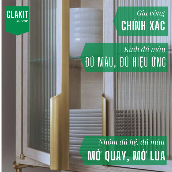 Kính sóng làm cánh kính tủ áo