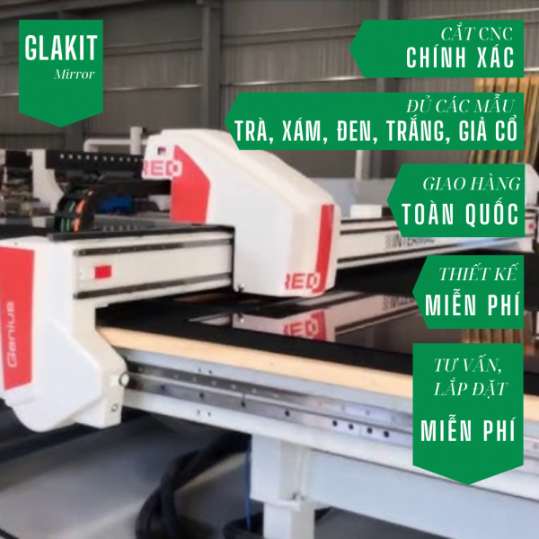 Cắt cnc gương quả trám