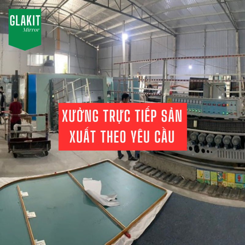 Xưởng sản xuất gương mài vát cạnh