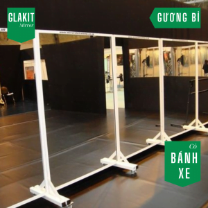 Gương tập nhảy - Có bánh xe 3 Gương tập nhảy có bánh xe và khung tự đứng
