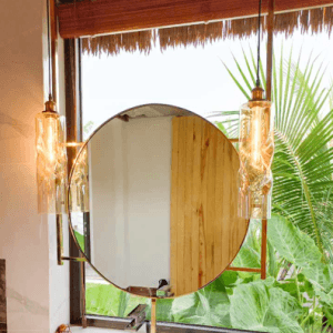 Khung nhôm gương hình tròn