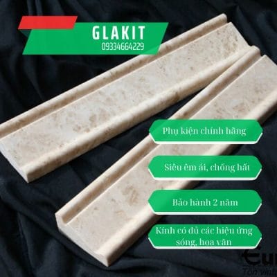 Vách kính nhà tắm cửa lùa 9 Chân đá chắn nước dùng làm gioăng chặn nước chân vách kính nhà tắm
