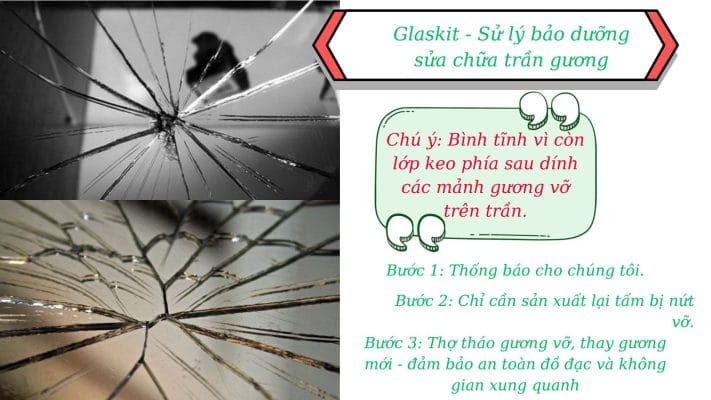 Cách sử lý thay thế và bảo dưỡng trần gương khi gặp sự cố vỡ nứt