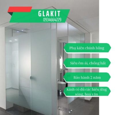 Vách kính mờ phòng tắm 14 Vách tắm kính đứng mờ