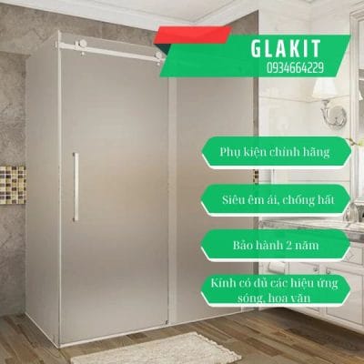 Vách kính mờ phòng tắm 19 Kính mờ phòng tắm