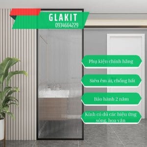 Vách kính nhà tắm không cửa